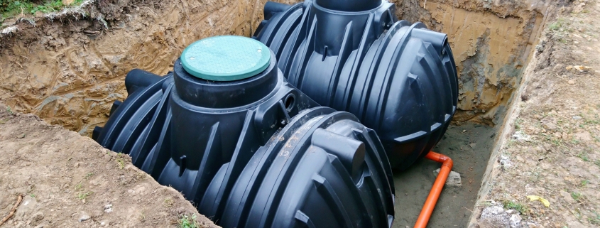 Underground rainwater storage tanks